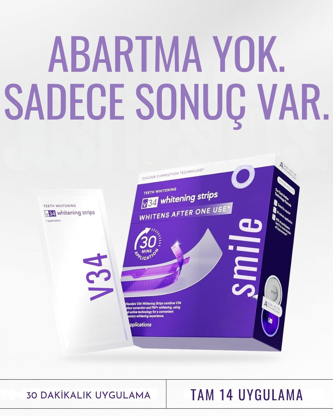 V34 SMILE™ Diş Beyazlatma Şeritleri